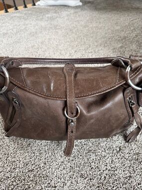 Ruehl No. 925 Brown Leather Shoulder Bag - Classic Women's Handbag vintage
